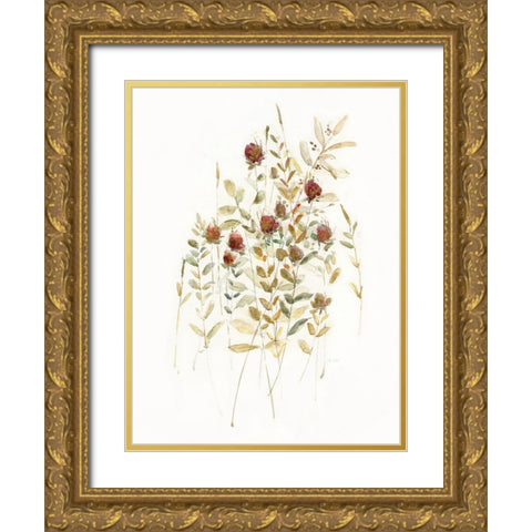 Wildflower Breeze I Gold Ornate Wood Framed Art Print with Double Matting by Swatland, Sally