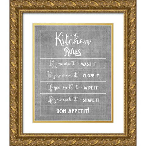 Bon Appetit Gold Ornate Wood Framed Art Print with Double Matting by Murray, Amanda