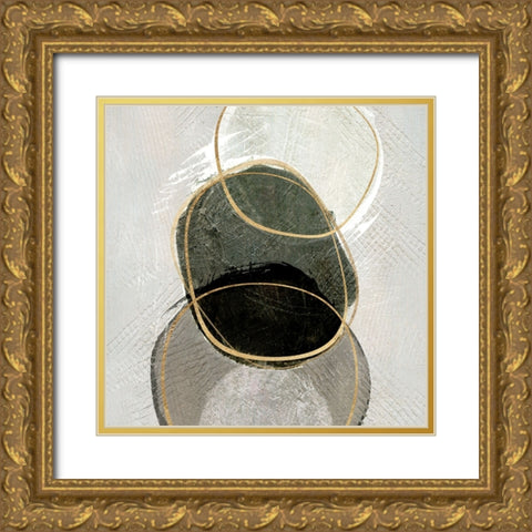 River Rock I Gold Ornate Wood Framed Art Print with Double Matting by Jill, Susan