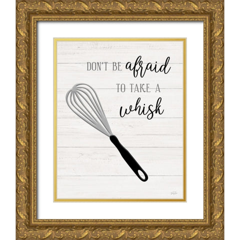 Take A Whisk Gold Ornate Wood Framed Art Print with Double Matting by Carpentieri, Natalie