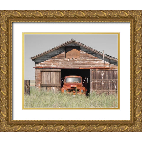 Vintage Ride Gold Ornate Wood Framed Art Print with Double Matting by Delimont, Danita