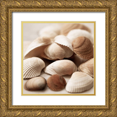 Beach Treasures I Gold Ornate Wood Framed Art Print with Double Matting by Carpentieri, Natalie