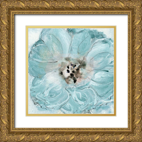 Flower Portrait II Gold Ornate Wood Framed Art Print with Double Matting by Jill, Susan
