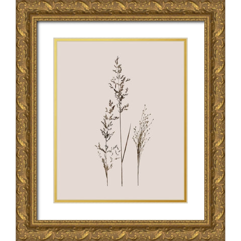 Delicate Stems I Gold Ornate Wood Framed Art Print with Double Matting by Robinson, Carol