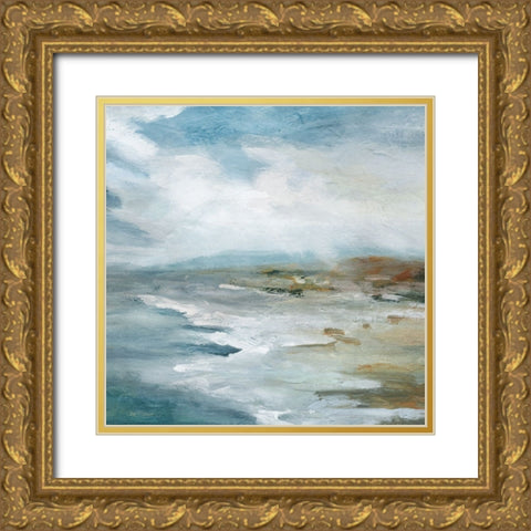 Highlighted Breakers Gold Ornate Wood Framed Art Print with Double Matting by Robinson, Carol
