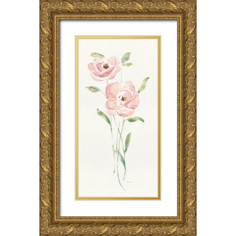 Flower Candy I Gold Ornate Wood Framed Art Print with Double Matting by Swatland, Sally