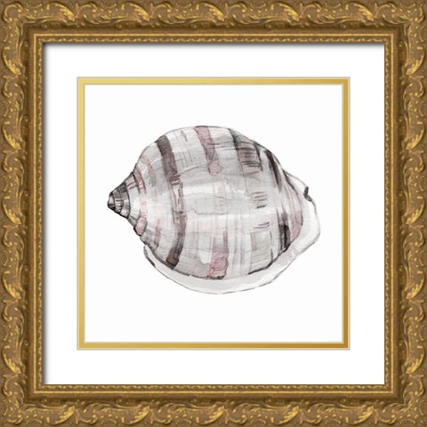 Blush Shell I Gold Ornate Wood Framed Art Print with Double Matting by Robinson, Carol