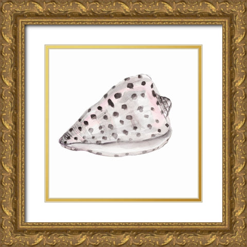 Blush Shell IV Gold Ornate Wood Framed Art Print with Double Matting by Robinson, Carol