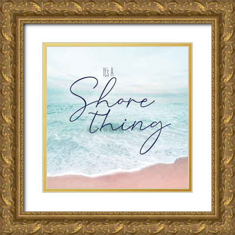 Its A Shore Thing Gold Ornate Wood Framed Art Print with Double Matting by Carpentieri, Natalie