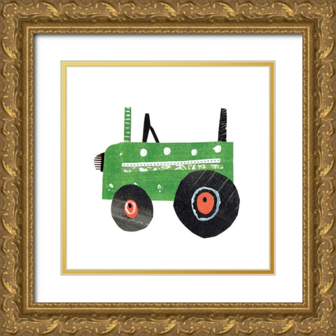 Tractor I Gold Ornate Wood Framed Art Print with Double Matting by Pope, Katherine and Elizabeth
