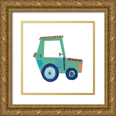 Tractor II Gold Ornate Wood Framed Art Print with Double Matting by Pope, Katherine and Elizabeth