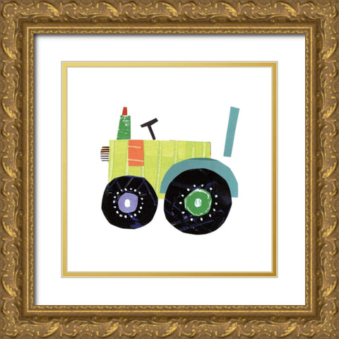 Tractor III Gold Ornate Wood Framed Art Print with Double Matting by Pope, Katherine and Elizabeth