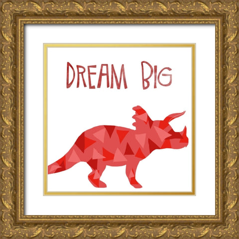 Dream Big Gold Ornate Wood Framed Art Print with Double Matting by Santiago, Daniela