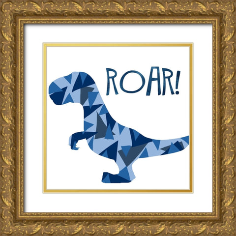 Roar! Gold Ornate Wood Framed Art Print with Double Matting by Santiago, Daniela