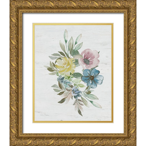 Spring Meadow Arrangement II Gold Ornate Wood Framed Art Print with Double Matting by Brockmon, Kristen