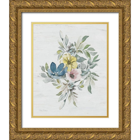Spring Meadow Arrangement I Gold Ornate Wood Framed Art Print with Double Matting by Brockmon, Kristen