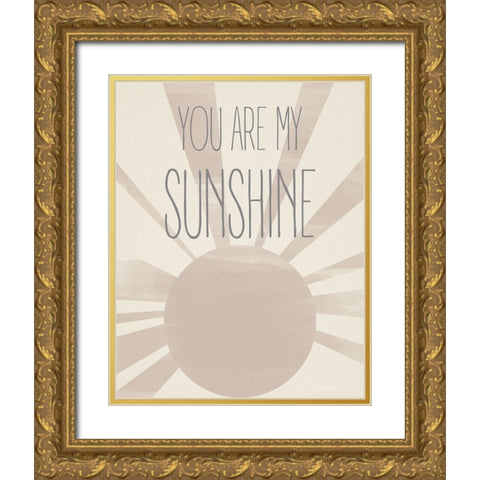 Sunshine Gold Ornate Wood Framed Art Print with Double Matting by Santiago, Daniela