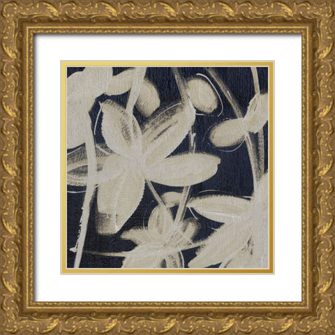 Midnight Summer Garden II Gold Ornate Wood Framed Art Print with Double Matting by Jill, Susan