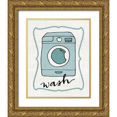 Wash Gold Ornate Wood Framed Art Print with Double Matting by CAD Designs