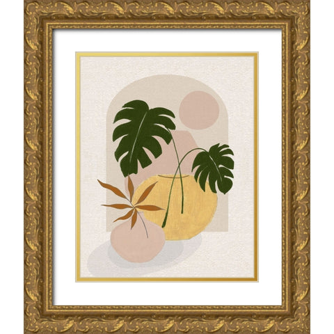 Simple Nature Sunset II Gold Ornate Wood Framed Art Print with Double Matting by Tava Studios