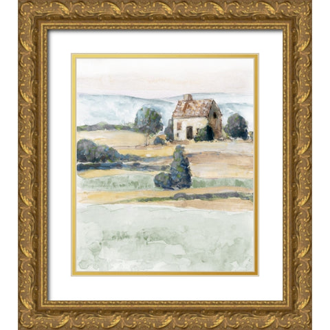 On the Countryside II Gold Ornate Wood Framed Art Print with Double Matting by Swatland, Sally