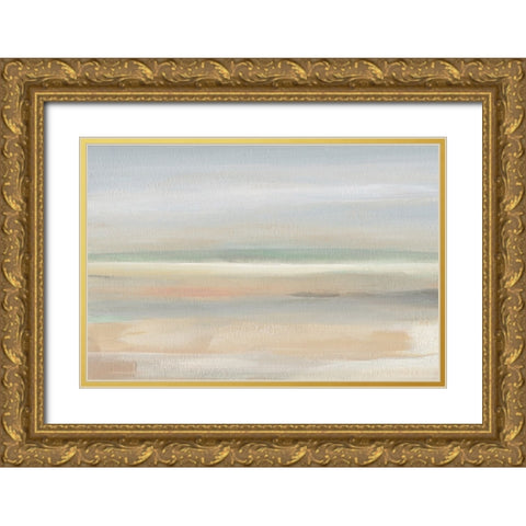 Soft Far Field Gold Ornate Wood Framed Art Print with Double Matting by Robinson, Carol