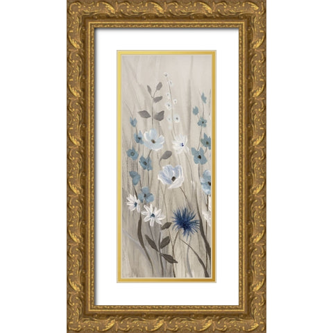 Touch of Blue Spring II Gold Ornate Wood Framed Art Print with Double Matting by Nan