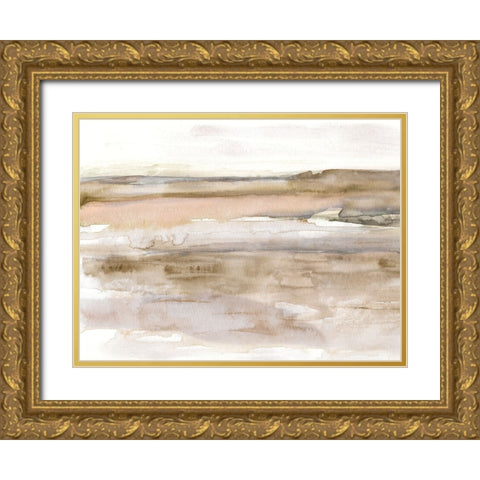 Sunset Bay Gold Ornate Wood Framed Art Print with Double Matting by Swatland, Sally