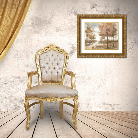 Pastel Park Gold Ornate Wood Framed Art Print with Double Matting by Nan