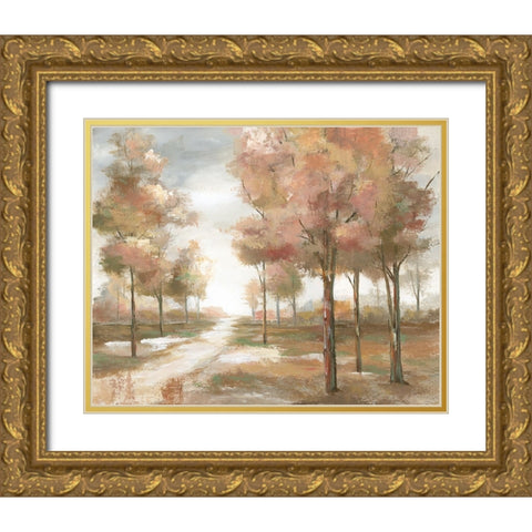 Pastel Park Gold Ornate Wood Framed Art Print with Double Matting by Nan