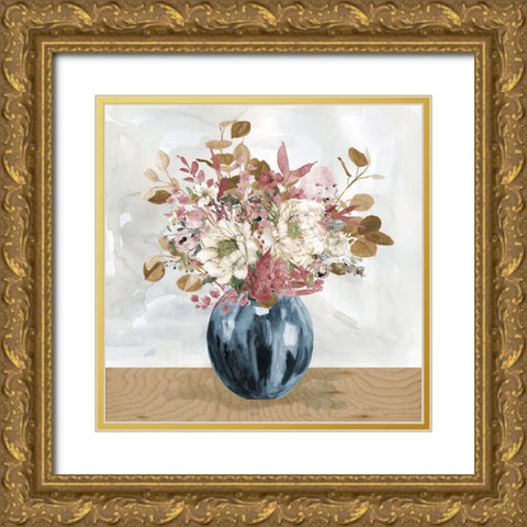 Sophisticated Fall Bouquet Gold Ornate Wood Framed Art Print with Double Matting by Robinson, Carol