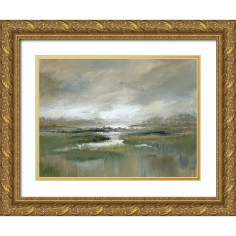 Misty Inlet Gold Ornate Wood Framed Art Print with Double Matting by Nan