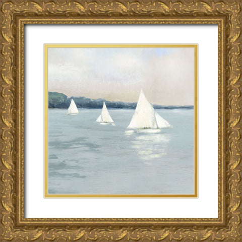 Sail Away I Gold Ornate Wood Framed Art Print with Double Matting by Swatland, Sally