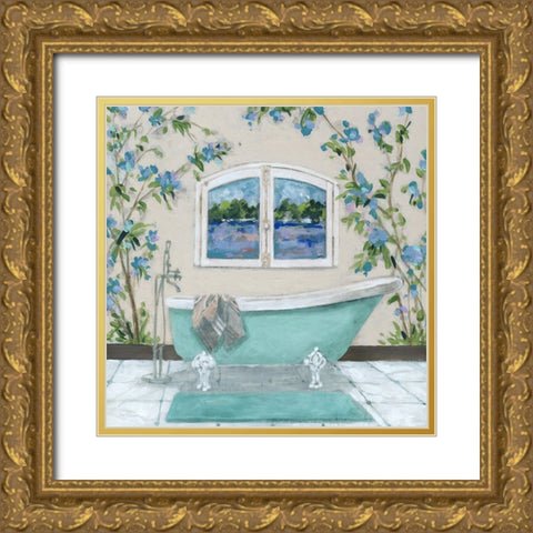 Tuscany Bath II Gold Ornate Wood Framed Art Print with Double Matting by Robinson, Carol