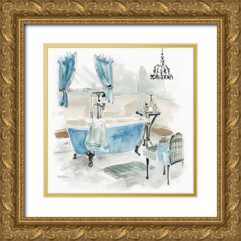 Fancy Cottage Bath I Gold Ornate Wood Framed Art Print with Double Matting by Robinson, Carol