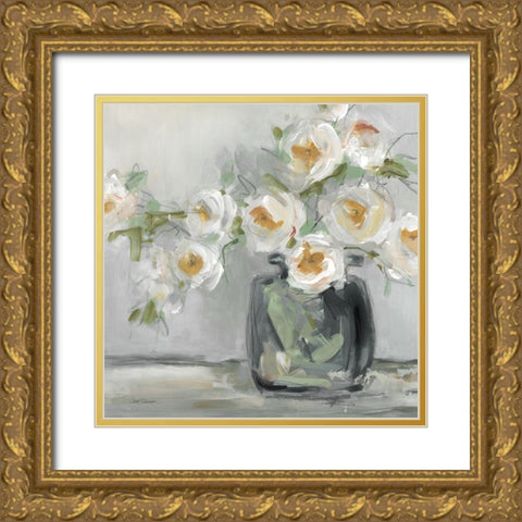 Floral Rendition Gold Ornate Wood Framed Art Print with Double Matting by Robinson, Carol