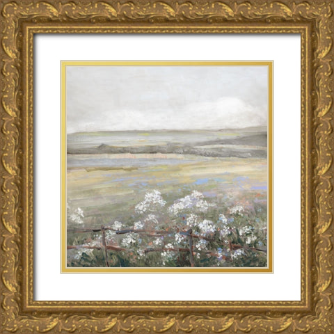 Soft Summer Meadow II Gold Ornate Wood Framed Art Print with Double Matting by Swatland, Sally