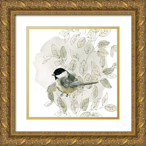 Botanical Sketchbook Bird II Gold Ornate Wood Framed Art Print with Double Matting by Finn, Livi