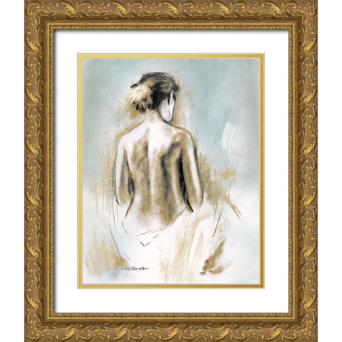 Figure in Golden Light I Gold Ornate Wood Framed Art Print with Double Matting by Orme, E. Anthony
