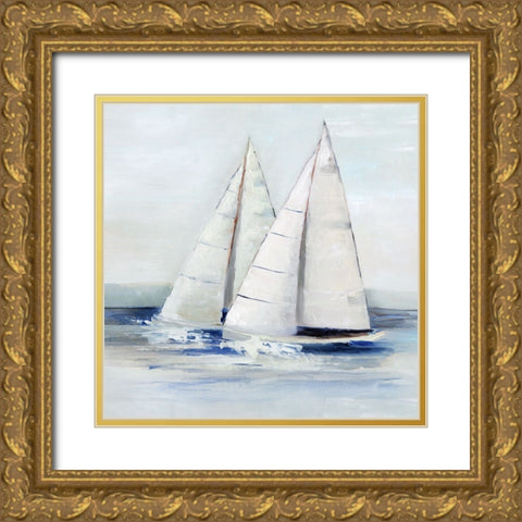 Close Sail II Gold Ornate Wood Framed Art Print with Double Matting by Swatland, Sally