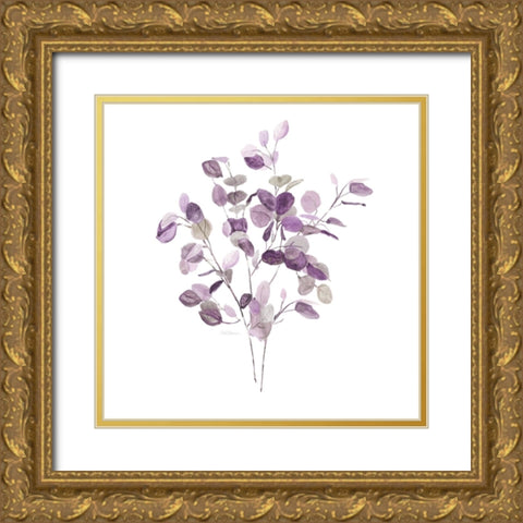Lavender Leaves I Gold Ornate Wood Framed Art Print with Double Matting by Robinson, Carol