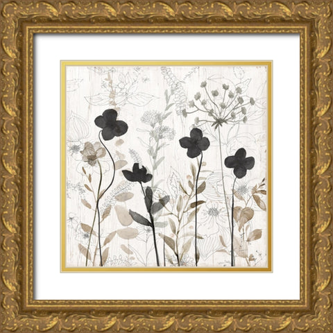 Sketchbook Nature II Gold Ornate Wood Framed Art Print with Double Matting by Finn, Livi