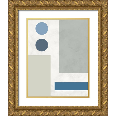 Stars Align I Gold Ornate Wood Framed Art Print with Double Matting by Santiago, Daniela