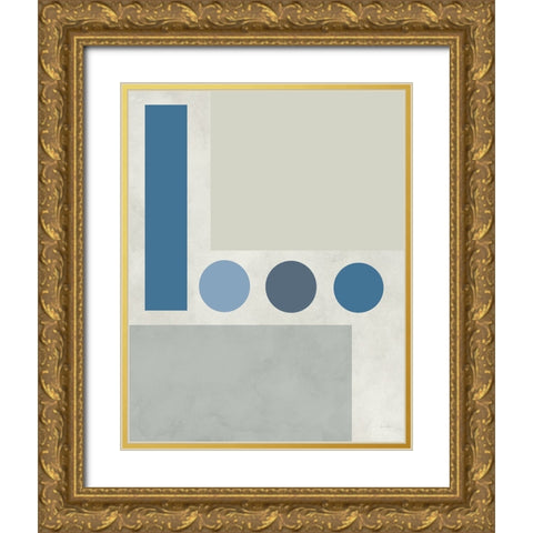 Stars Align II Gold Ornate Wood Framed Art Print with Double Matting by Santiago, Daniela