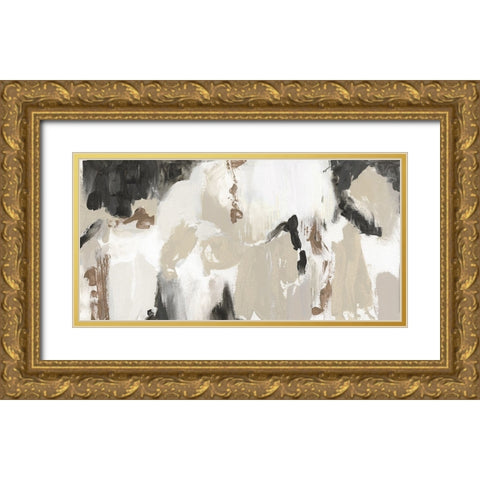 Sandy Summer Gold Ornate Wood Framed Art Print with Double Matting by Jill, Susan
