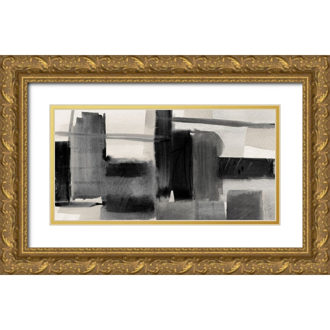 Shadows in the Evening Gold Ornate Wood Framed Art Print with Double Matting by Jill, Susan