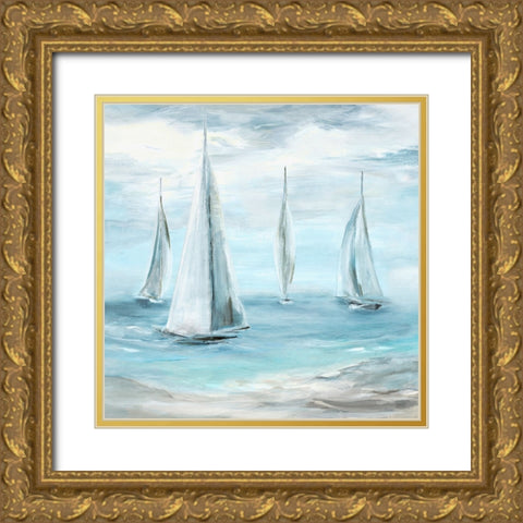 Soft Summer Wind I Gold Ornate Wood Framed Art Print with Double Matting by Dunlap, Marilyn