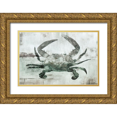 Neutral Crab I Gold Ornate Wood Framed Art Print with Double Matting by Nan