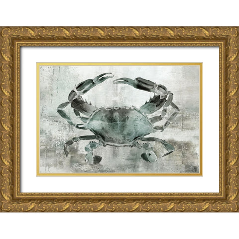 Neutral Crab II Gold Ornate Wood Framed Art Print with Double Matting by Robinson, Carol