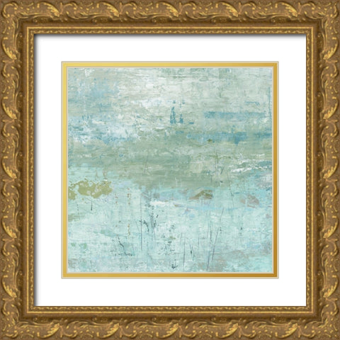 Abstract Watergarden II Gold Ornate Wood Framed Art Print with Double Matting by Robinson, Carol